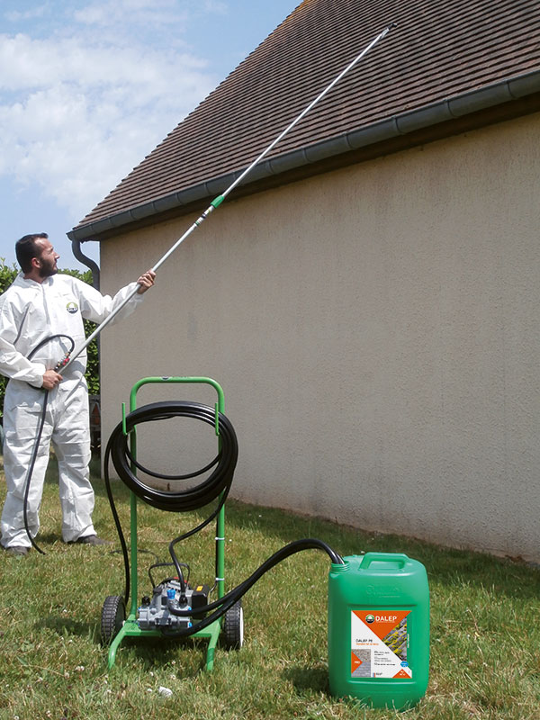 Kit perche pulvérisateur nettoyage toiture - Lokoutil