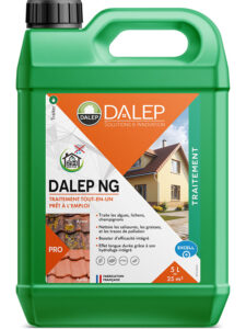 Photo du bidon de DALEP NG en 5 L. Le bidon est vert avec un bouchon noir